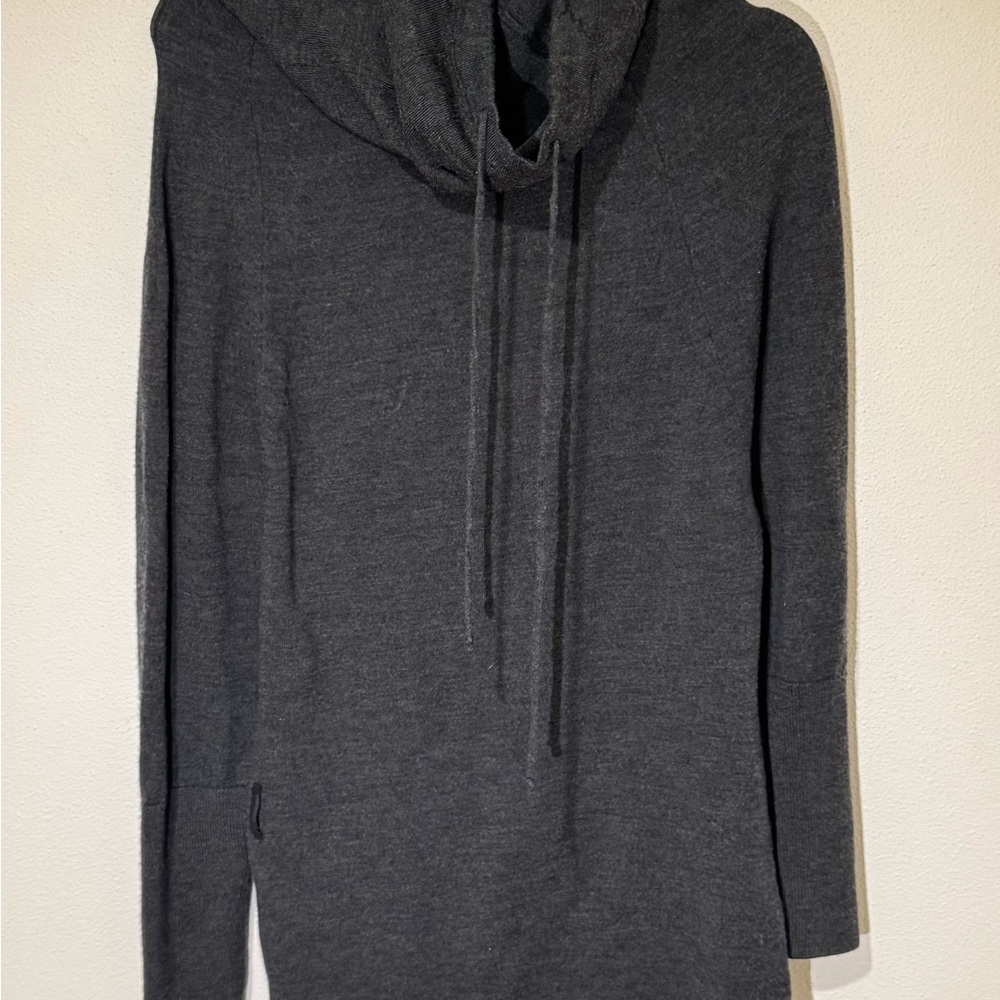 Cozy Gray Icebreaker Funnel Neck Merino Sweater